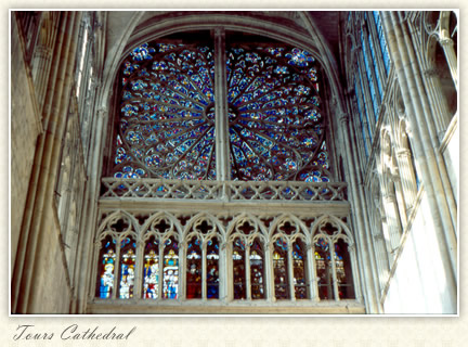 Rose Window, North Transept, Tours Cathedral, France