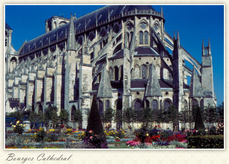 Archbishop's Garden from Southeast, Bourges Cathedral, France