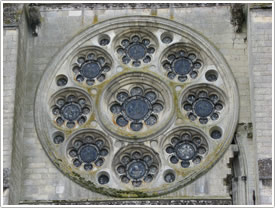 North transept rose exterior (after 1180), Laon Cathedral click for full-size image
