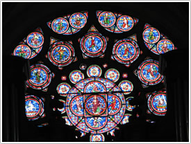 West end rose (c. 1200), Last Judgment, Laon Cathedral click for full-size image