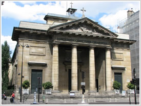 West façade (Chalgrin, 1774-84), St-Philippe-de-Roule, Paris click for full-size image