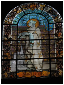 St-Louis window (late 19th c.), St-Philippe-de-Roule, Paris click for full-size image