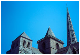 The three towers: north central & south, Tr&eacute;guier Cathedral