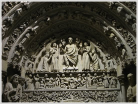 St-Seurin, Last Judgment with apostles (13th c.), Bordeaux