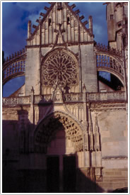 Coll&eacute;giale St-Martin (12th-16th c.), Flamboyant west front, Clamecy