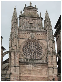 West front rose & gable, Rodez Cathedral