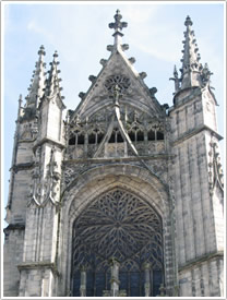 North transept window & upper gables, Limoges Cathedral