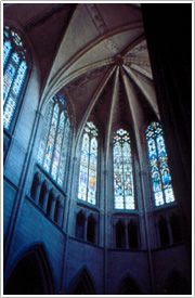 Chevet (1273-c. 1300) from south ambulatory, Limoges Cathedral