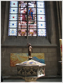 Baptistry (1876-88), 1st south nave aisle chapel, Limoges Cathedral