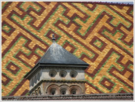 South transept roof (detail), from southeast, Langres Cathedral