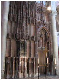 Gothic ciborium (1457), lower levels, Grenoble Cathedral