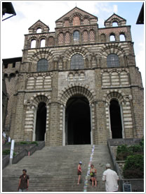 West front and staircase (12th c.), Le Puy Cathedral