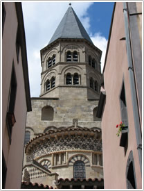 Chevet from east, Notre-Dame-du-Port, Clermont-Ferrand