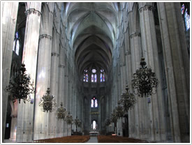 Nave looking east, Bourges Cathedral