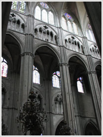 South nave elevation (c. 1230), Bourges Cathedral