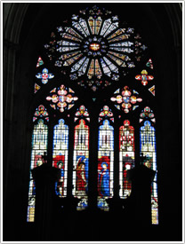 West rose (1392), lower panels (1450), Bourges Cathedral