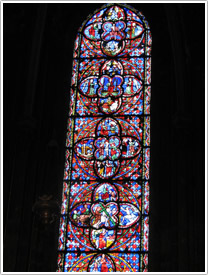 The Alliance Covenants (1254), center window, Lady Chapel in apse, Tours Cathedral