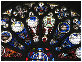 North transpet rose (André Robin, 15th c.), upper panels, Angers Cathedral