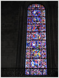 1st north chancel window, 'Vie de St-Pierre' (13th c.), Angers Cathedral