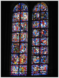 Center chancel windows, 'Vie et mort de Christ', Angers Cathedral
