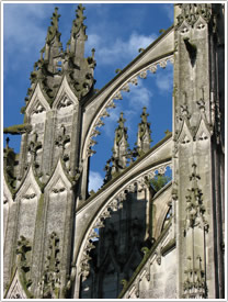 West front buttresses, north side, Abbaye de la Trinit&eacute;, Vend&ocirc;me