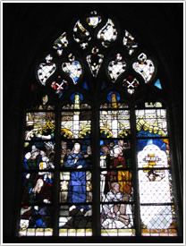 Chapelle Jean Gallois window (c. 1450), Abbaye de la Trinit&eacute;, Vend&ocirc;me