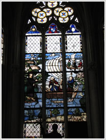 Chapelle St-Pierre, center window (15th-16th c.), Abbaye de la Trinit&eacute;, Vend&ocirc;me