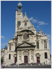 West front, transition from Gothic to Renaissance, St-Étienne-du-Mont, Paris click for full-size image