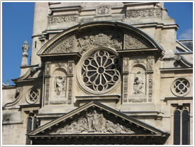 West front rose window, St-Étienne-du-Mont, Paris click for full-size image