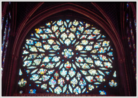 'Apocalypse' rose window (1240s), Sainte-Chapelle, Paris click for full-size image