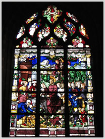'Triumphal Entry' Renaissance window, Notre-Dame, Vitr&eacute;