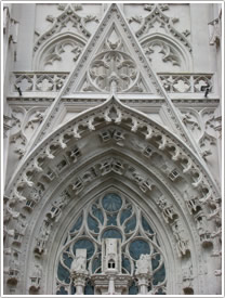 Architrave & gable above north portal, Nantes Cathedral
