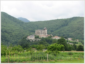 Approaching St-Bertrand-de-Comminges from northeast, St-Bertrand-de-Comminges Cathedral