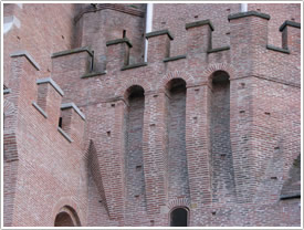 Fortified base of tower (late 17th c.), from north, Pamiers Cathedral