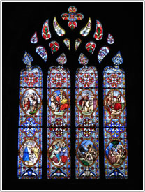 2nd bay, north nave, lower window, Mirepoix Cathedral