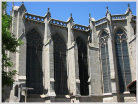 Southeast transept & chevet (c. 1300), Basilique St-Nazaire, Carcassonne