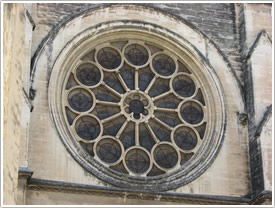 South transept rose exterior, Montpellier Cathedral