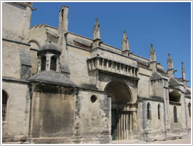 South nave exterior & Romanesque portal, Coll&eacute;giale St-Marthe, Tarascon