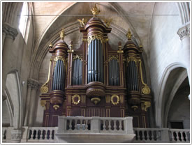 Organ at west end, Coll&eacute;giale St-Marthe, Tarascon