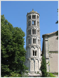 Tour Fenestrelle (138' high) (12th c.), from south, Uz&egrave;s Cathedral