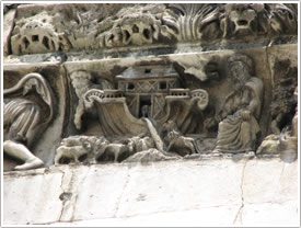 'Noah's Ark,' west front Romanesque frieze, N&icirc;mes Cathedral