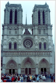 West front & parvis, Notre-Dame Cathedral, Paris click for full-size image