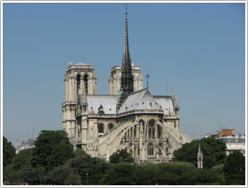 East end from Pont de la Tournelle, Notre-Dame Cathedral, Paris click for full-size image