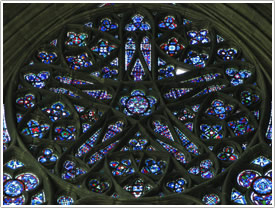 North grand transept rose (14th c.) (closeup), Basilique, St-Quentin