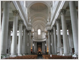 Nave (1755-1833), looking east, Arras Cathedral click for full-size image
