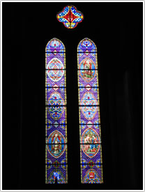 North window of northeast transept aisle, Lille Cathedral