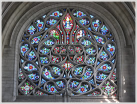 North transept rose (1450-75), St-Omer Cathedral