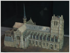 Maquette of St-Omer Cathedral from north, St-Omer Cathedral