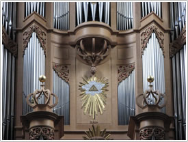 Organ (Aubertin, 2005), detail, Église St-Louis-en-Île, Paris click for full-size image