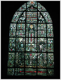 Sire de Coucy window (20th c.), &Eacute;glise St-Sauveur, Coucy-le-Ch&acirc;teau